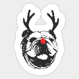 pitbull dogmas ugly christmas Sticker